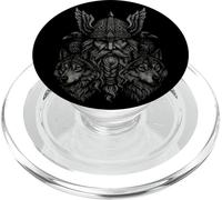 Kalanka-Valhalla Odin Corbeau Loup Mythes Nordiques Viking Popsockets Popgrip Pour Magsafe