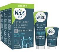 Kalanka-Veet For Men - Lot De 3 Kit D`Épilation Parties Intimes - 3 Crèmes Dépilatoires 100ml Et 3 Baumes De Soin 50ml - Zones Sensibles