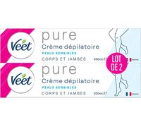 Kalanka-Veet Pure - Lot De 2 Crème Dépilatoire Corps Et Jambes - Peaux Sensibles - Sans Odeur D'amoniaque - 200ml