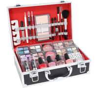 Kalanka-Végétalien Divine French Manicure Coffret Maquillage - Ombres À Paupières, Illuminateur, Rouge À Lèvres, Blush, Pinceaux, Accessoires Manucure - Trousse De Toilette Pour Maison