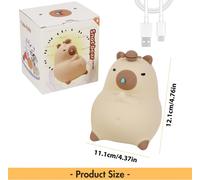 Kalanka-Veilleuse, Jolie Lampe Capybara Pour Enfants, En Silicone Souple, Veilleuse Led Tactile, Décoration De Chambre D'enfant, Cadeau D'anniversaire