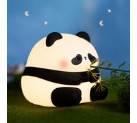 KALANKA-Veilleuse mignonne en forme de panda à intensité variable pour décoration de chambre, veilleuse en silicone super spongieuse, excellente lumière d'ambiance pour camping, fête et décoration