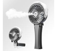 KALANKA-Ventilateur brumisateur portable amélioré 2025, deux boutons faciles à utiliser, ventilateur brumisateur rechargeable à main, ventilateurs de pulvérisation d'eau, mini ventilateurs de