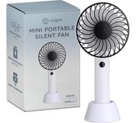 KALANKA-Ventilateur de bureau USB portable silencieux avec batterie rechargeable et 3 modes de vitesse ¿ Petit ventilateur silencieux pour la maison, le bureau, la chambre, les voyages avec 7 lames p