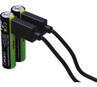 KALANKA-VERICO LoopEnergy Wiederaufladbare USB-C Batterie AAA 1,5V 900mWh (600mAh) Li-ION, Schnellladung Via USB-C Anschluss in ca. 2 Stunden (2X AAA)