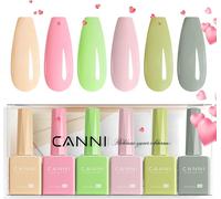 Kalanka-Vernis ¿¿ Ongles Gel Semi Permanent 6 Couleur Uv Nail Polish Jaune Rose Vert Gris Semi-Permanent Valentinstag F¿¹R Manik¿¹Re Nageldesign 9ml