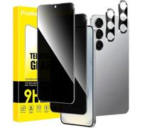 KALANKA-Verre Trempé Anti Espion pour Samsung Galaxy S25 5G Protection Ecran avec Protecteur Objectif Camera,Vitre Trempe Privacy Film avec Angle de Confidentialité 28 Degrés,2+2 pièces
