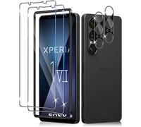 KALANKA-Verre Trempé pour Sony Xperia 1 VII, 2 Pièces Film Protection écran et 2 Pièces Caméra Arrière Protecteur, Anti-Rayures,Dureté 9H Glass, HD Transparent