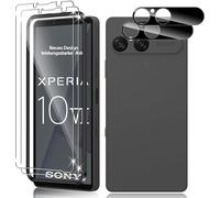 KALANKA-Verre Trempé pour Sony Xperia 10 VII, 2+2 Pièces Protection D'écran Film et Caméra Arrière Protecteur Avec Outils d'installation, 9H Dureté Haute Définition Sans Bulles