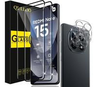 KALANKA-Verre Trempé pour Xiaomi Redmi Note 15 5G, 2 Pièces Protecteur D'écran et 2 Pièces Caméra Arrière Protecteur, 9H Dureté Film Protection Écran HD Clarté Anti Rayures Vitre Protection