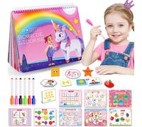 KALANKA-Version Française Quiet Book, Cadeau Enfant Jouet Fille Montessori Jeux Educatif Enfant 2-5 Ans, Licorne Jouet Livre Busy Book Jouet Bebe Sensoriel Alphabet
