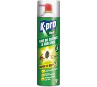 Kalanka-Vert Aérosol Foudroyant Nids De Guêpes Et Frelons 500ml - Action Foudroyante Et Diffusion Longue Portée Jusqu'à 6 Mètres - À Base De Pyrètre Végétal