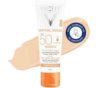 Kalanka-Vichy, Capital Soleil, Crème Solaire Teintée Spf50+, Protection Très Large Spectre Uva Et Uvb, Triple Action: Protège, Unifie Et Corrige, Fini Mat Et Naturel, 50 Ml