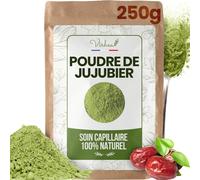 Kalanka-Virhea Poudre De Sidr 250g - Poudre De Jujubier Naturelle Pour Cheveux Et Visage - Qasil Ayurvédique Hydratant Et Volumisant - Soin Capillaire Et Masque Pour Pousse Et Volume