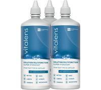 Kalanka-Vitalens - Solution Multifonction Pour Tout Type De Lentilles De Contact - 6 En 1 : D¿¿Contamine, Nettoie, Rince, D¿¿Prot¿¿Inise, Lubrifie, Conserve, Hydrate - Acide Hyaluronique - 3x360ml