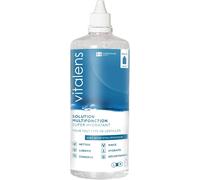 Kalanka-Vitalens - Solution Multifonction Pour Tout Type De Lentilles De Contact - 6 En 1 : D¿¿Contamine, Nettoie, Rince, D¿¿Prot¿¿Inise, Lubrifie, Conserve, Hydrate - Acide Hyaluronique - Etui Inclus