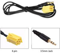 Kalanka-Voiture Audio D'entrée Ligne,3.5mm Audio Adaptateur De Cable D'entree Auxiliaire,Câble Aux Pour Voiture Fiat Grande Punto Panda Croma Lancia Musa Y Alfa
