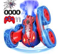 KALANKA-Voiture Télécommandée Enfant 2.4GHz Spider Cascade 360°Rotation Stunt Car Offroad RC Véhicule avec LED RC Voiture Radiocommandee Jeux Extérieur Jouet Cadeau pour Garçon Fille 3-12 Ans