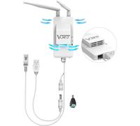 KALANKA-VONETS VAP11S-5G Répéteur de Pont WiFi Industriel 5 GHz avec répartiteur Ethernet, WiFi RJ45 1 mâle vers 2 Prises LAN Cat5, câble Ethernet répartiteur, Pont WiFi Exclusif avec Ventilateur