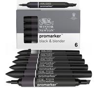 Kalanka-W&n Promarker Set X6 - 5 Noir + 1 Blender