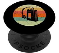 KALANKA-Walkman Baladeur cassette avec casque rétro vintage Coucher de soleil PopSockets PopGrip Interchangeable