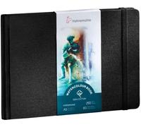 Kalanka-Watercolour Book 100% Coton, 250 G/M², Mat, Encollé En Surface, 30 Feuilles/60 Pages, Livre D'aquarelle (A5 - Format Paysage)