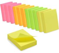 Kalanka-Waytex 1200 Notes Autocollantes Repositionnables Couleurs Néons 12 Blocs De 100 Feuilles 3,75 X 5 Cm Sens Vertical