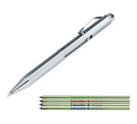 Kalanka-Wedo Stylo À Bille 4 Couleurs Avec Mécanisme Coulissant (Stylo + Mines De Rechange)