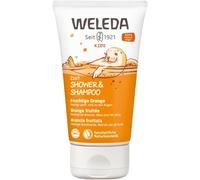 Kalanka-Weleda - 2in1 Shower & Shampoo Orange Fruitée - Nettoie En Douceur, Doux Pour Les Yeux - Pour La Toilette Du Corps Et Cheveux Des Enfants À Partir De 3 Ans - Natrue* - Vegan*** - 150ml