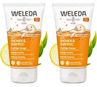 Kalanka-Weleda - 2in1 Shower & Shampoo Orange Fruitée - Nettoie En Douceur, Doux Pour Les Yeux - Pour La Toilette Du Corps Et Cheveux Des Enfants À Partir De 3 Ans - Natrue* - Vegan*** - 150ml (Lot D