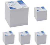 KALANKA-Werner Dorsh Waytex Bloc memo encollé de 700 feuilles 9 x 9 cm Couleurs Assortis (Lot de 5)