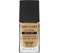 Kalanka-Wet N Wild, Photo Focus Foundation Matte, Fond De Teint Haute Couverture Avec Complexe Ajusteur De Lumière, Sans Trace Blanche, Rendu Prêt À Être Photographié, Finition Mate, Vegan, Golden Be