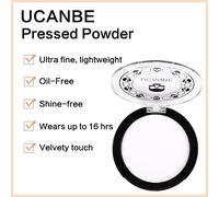 Kalanka-White Pressed Setting Powder For Special Effects & Halloween Makeup, Translucent Matte Finishing Powder, Baking White Face Powder For Long Lasting Coverage, Portable Compact