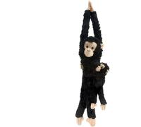 KALANKA-Wild Republic Hanging Monkey with Baby Chimpanzé, Animal en Peluche, Peluche 50 cm, Cadeau de Baby Shower, Jouet Écologique, Rembourrage Fabriqué à Partir de Bouteilles d¿Eau Recyclées