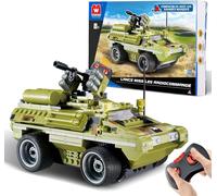 Kalanka-Wise Block W Jouet De Construction, Jouet Stem Pour Les Enfants De 8 Ans Et Plus, 371 Pièces, Kit De Construction,Voiture Rc, Cadeau D'anniversaire Pour Les Enfants, Véhicule Militaire Blindé