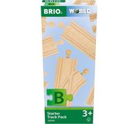 KALANKA-World - 36099 - Coffret de Démarrage 12 Rails - Pack B - Accessoire pour Circuit de Train en Bois - Assortiment de Rails - Jouet Mixte à partir de 3 Ans