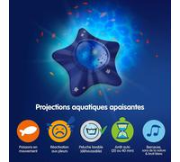 Kalanka-X Kid Sleep Veilleuse Musicale Et Lumineuse - Enfant Et Bébé - Peluche En Forme D'etoile - Projecteur Aquatique - Nomade - Lampe - Plafond - Calm Ocean - Bleu