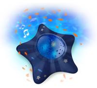 Kalanka-X Kid Sleep Veilleuse Musicale Et Lumineuse - Enfant Et Bébé - Peluche En Forme D'etoile - Projecteur Aquatique - Nomade - Lampe - Plafond - Calm Ocean - Bleu