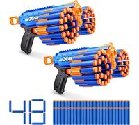 KALANKA-X-Shot Insanity Manic Blaster (Comprend 2 Blasters, 90 fléchettes) par ZURU, fléchettes Air Pocket Technology et Stockage de fléchettes (Lot de 2, 90 fléchettes)