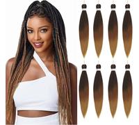 Kalanka-X-Tress Ombre À Blonde Cheveux Tresse Mèches Africaine Effet Naturel 3 Couleur Intégré Moins Cher 8 Pcs Brun Extension Braids(T1b/30/27)