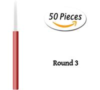 Kalanka-Xiaoyu Rond Microblading Aiguilles, Aiguille Manuelle Fog Needle Eyebrow Tatouage Stylo Pour Le Maquillage Permanent, 50pcs, 3r