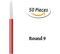 Kalanka-Xiaoyu Rond Microblading Aiguilles, Aiguille Manuelle Fog Needle Eyebrow Tatouage Stylo Pour Le Maquillage Permanent, 50pcs, 9r