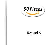 Kalanka-Xiaoyu Rond Microblading Aiguilles, Aiguille Manuelle Fog Needle Eyebrow Tatouage Stylo Pour Le Maquillage Permanent, 50pcs, 5r