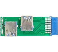 KALANKA-Xiwai Adaptateur double face USB 3.0 type A femelle vers carte mère 20 broches 19 broches PCBA avec LED