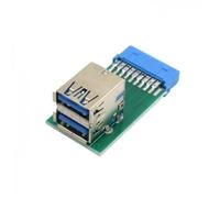 KALANKA-Xiwai Adaptateur double USB 3.0 type A femelle vers carte mère 20 broches