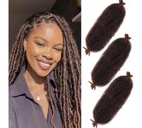 Kalanka-Xtrend 3 Packs 12 Inch Copper Red Soft Springy Afro Twist Hair Pre-Separated Spring Twist Hair For Faux Locs Natural Marley Twist Crochet Braiding Hair Synthetic Hair Extensions 8 Strands/Pac