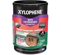 KALANKA-XYLOPHENE - Traitement Bois Extérieurs - Anti Insectes et Anti Termites - Spécial Bois Très Exposés Extérieur - Pour Bardage, Abris, Volets, Palissades - Formule Renforcée en Fongicide - 5L -
