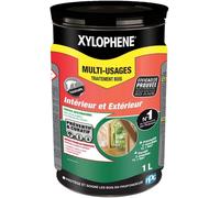 KALANKA-XYLOPHENE - Traitement Multi-usages Intérieur et Extérieur - Pour les Zones Difficiles d'Accès - Élimine Insectes et Termites - Formule renforcée en fongicide - Séchage rapide - 1L - Incolore