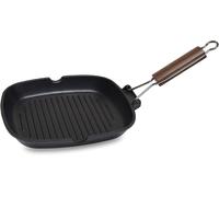 KALANKA-ZANETTI - Poêle grill antiadhésif à 5 couches 26 x 26 cm en aluminium moulé sous pression, résistant aux rayures - Haute résistance aux outils métalliques - Fabriqué en Italie