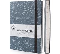 Kalanka-Zenart Carnet De Croquis En Cuir Pour Artistes - 160 Pages De Papier Ivoire 120g Sans Acide - Carnet B6 13 X 18 Cm Reliure À Plat Pour Dessin, Aquarelle Ou Encre Pour Médiums Mixtes